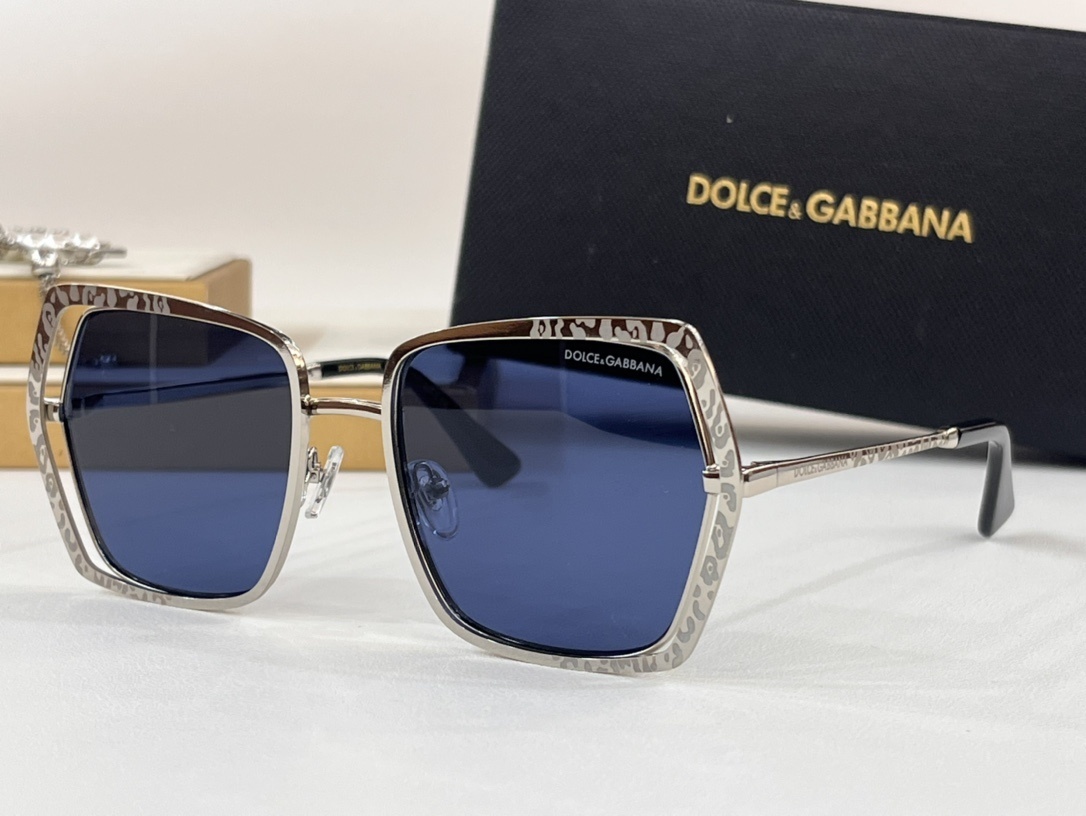 Dolce & Gabbana Silver Leopard Sunglasses
