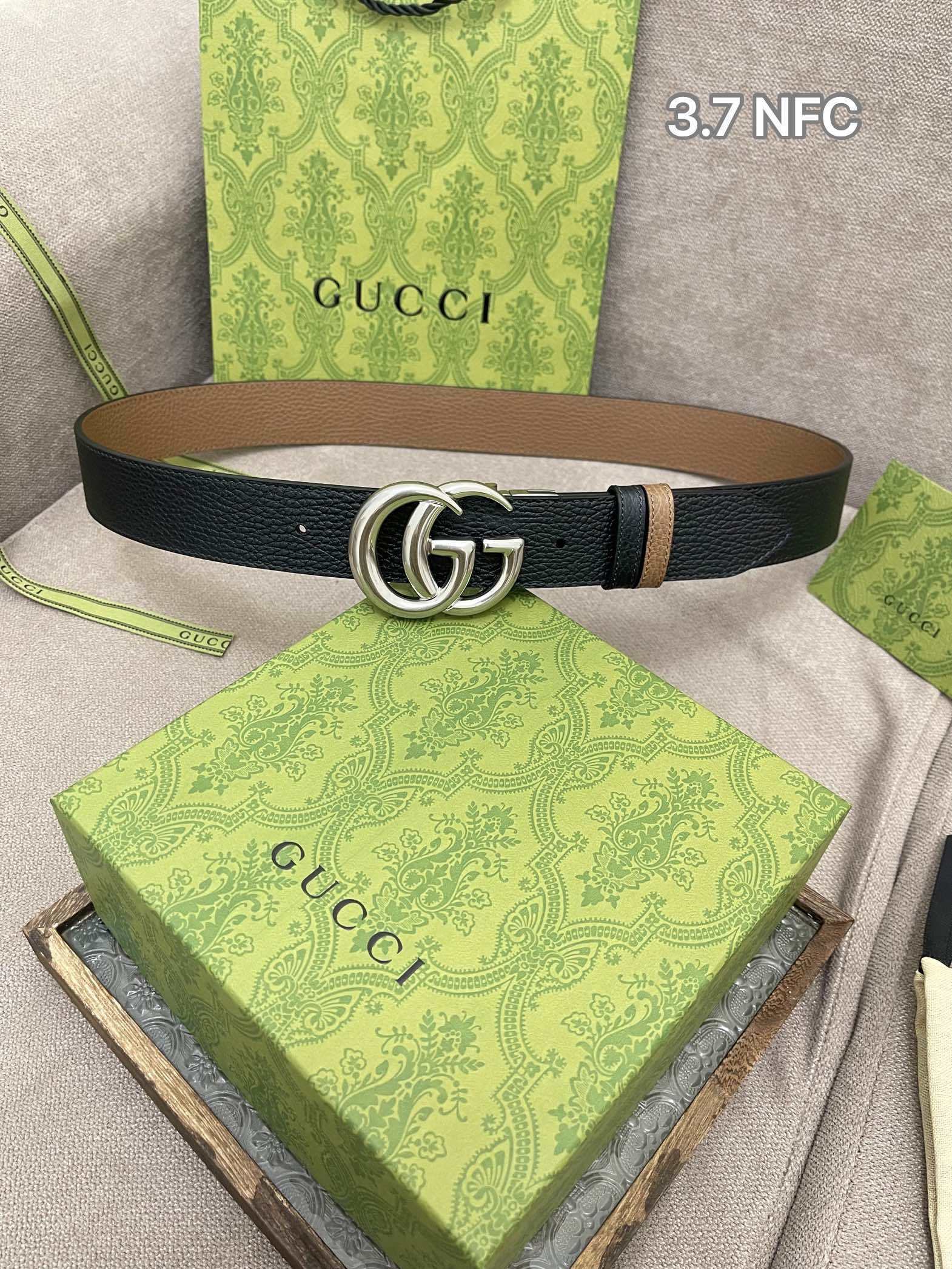 Gucci Signature Leather Belt with Double G Buckle