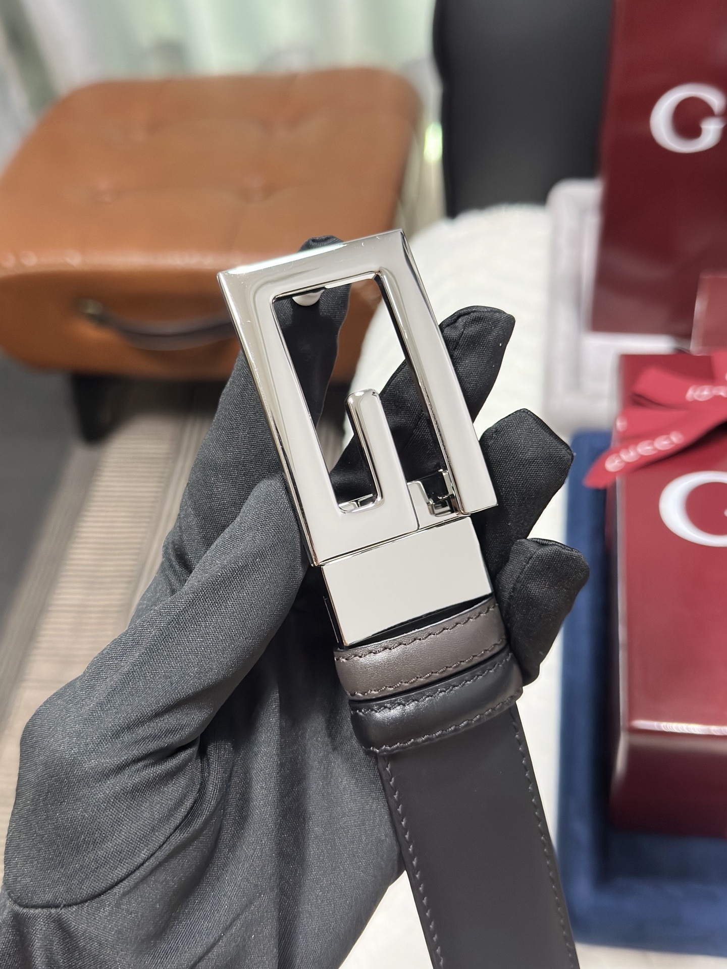 Gucci G Buckle Reversible Belt - Gucci G Buckle Reversible Leather