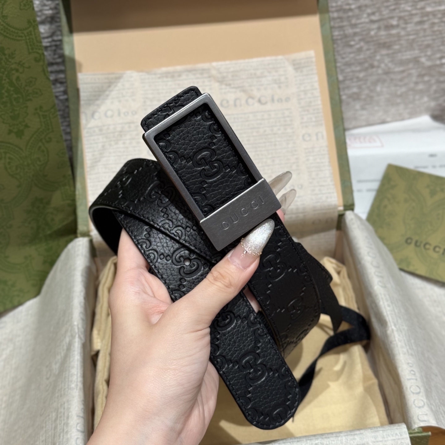 Gucci Black Leather Belt - Premium Quality