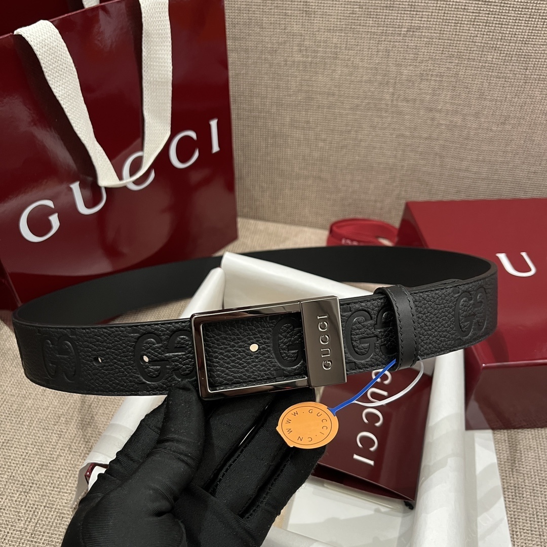 Gucci Premium Leather Belt - Black | Timeless Elegance