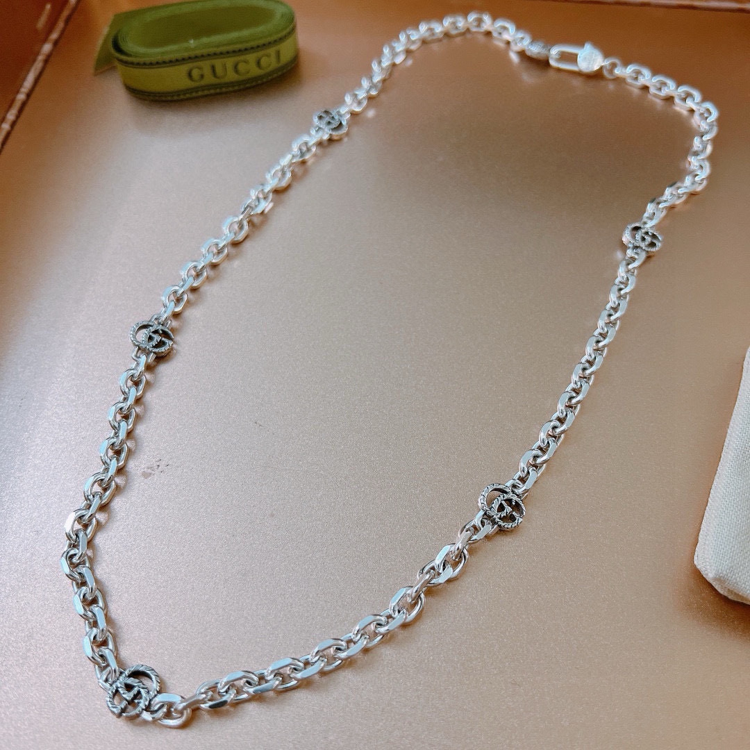 Gucci Interlocking Silver – Gucci Interlocking G Silver Chain Necklace