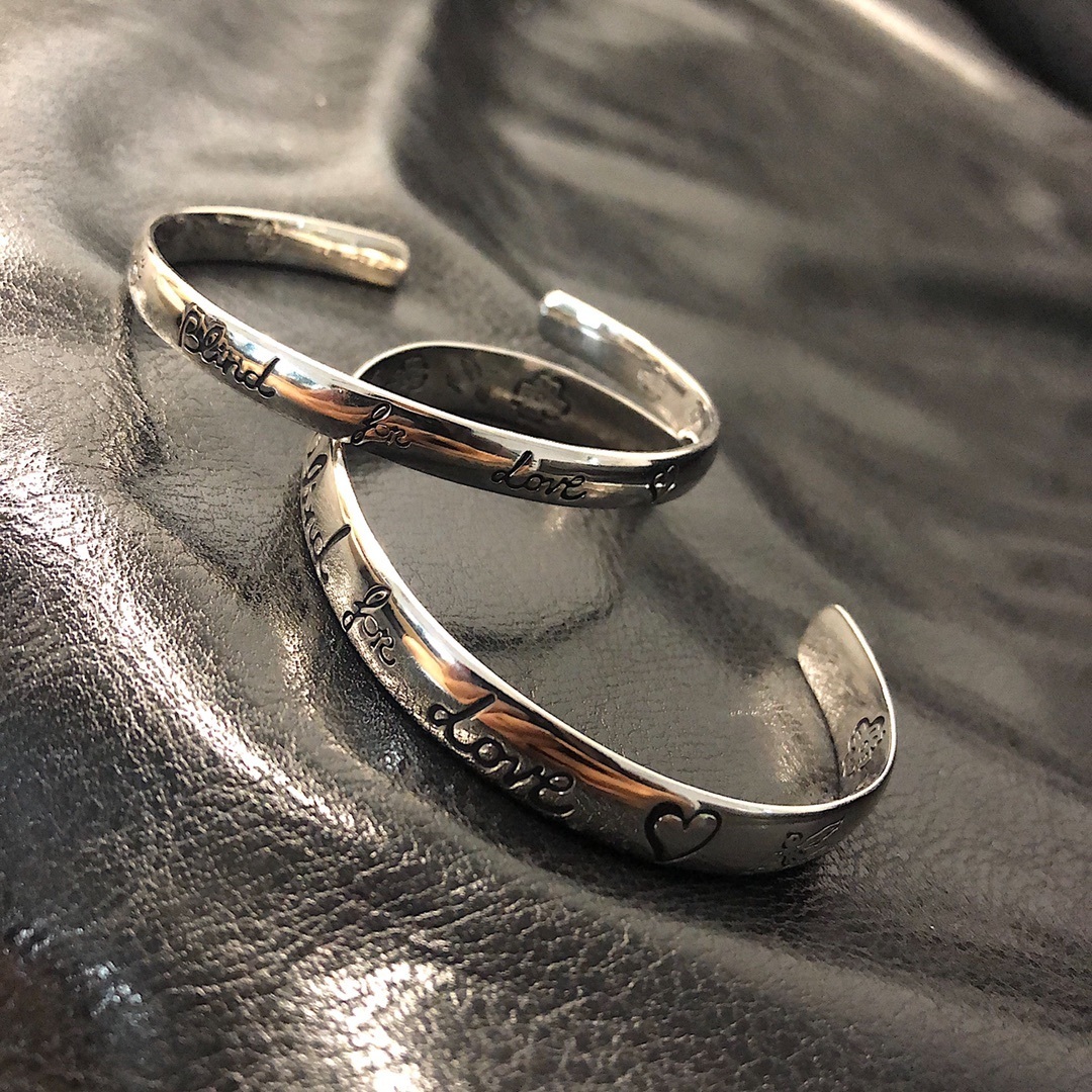 Gucci Blind for Love Sterling Silver Cuff Bracelet