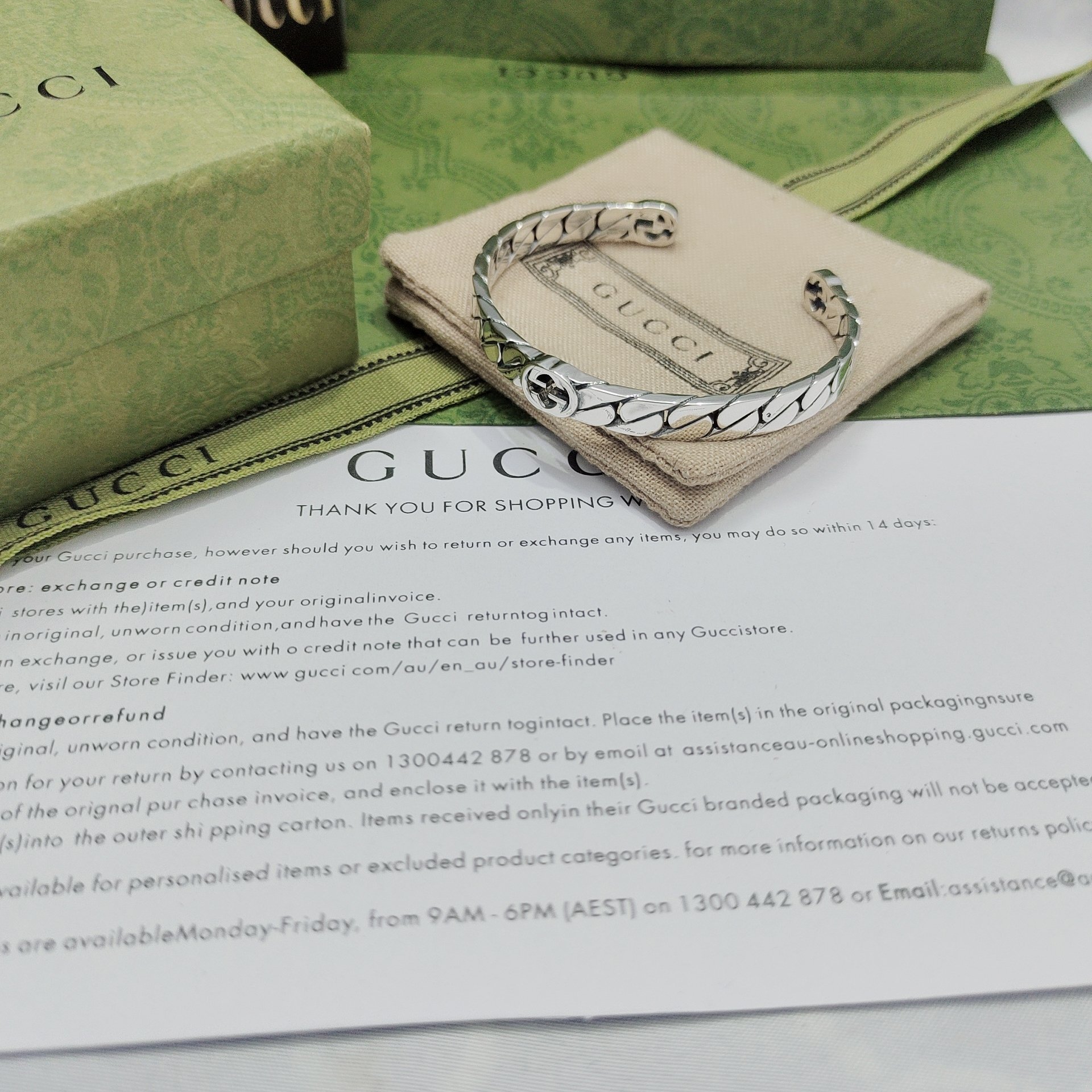 Gucci Silver Interlocking G Bracelet modern – Gucci Silver