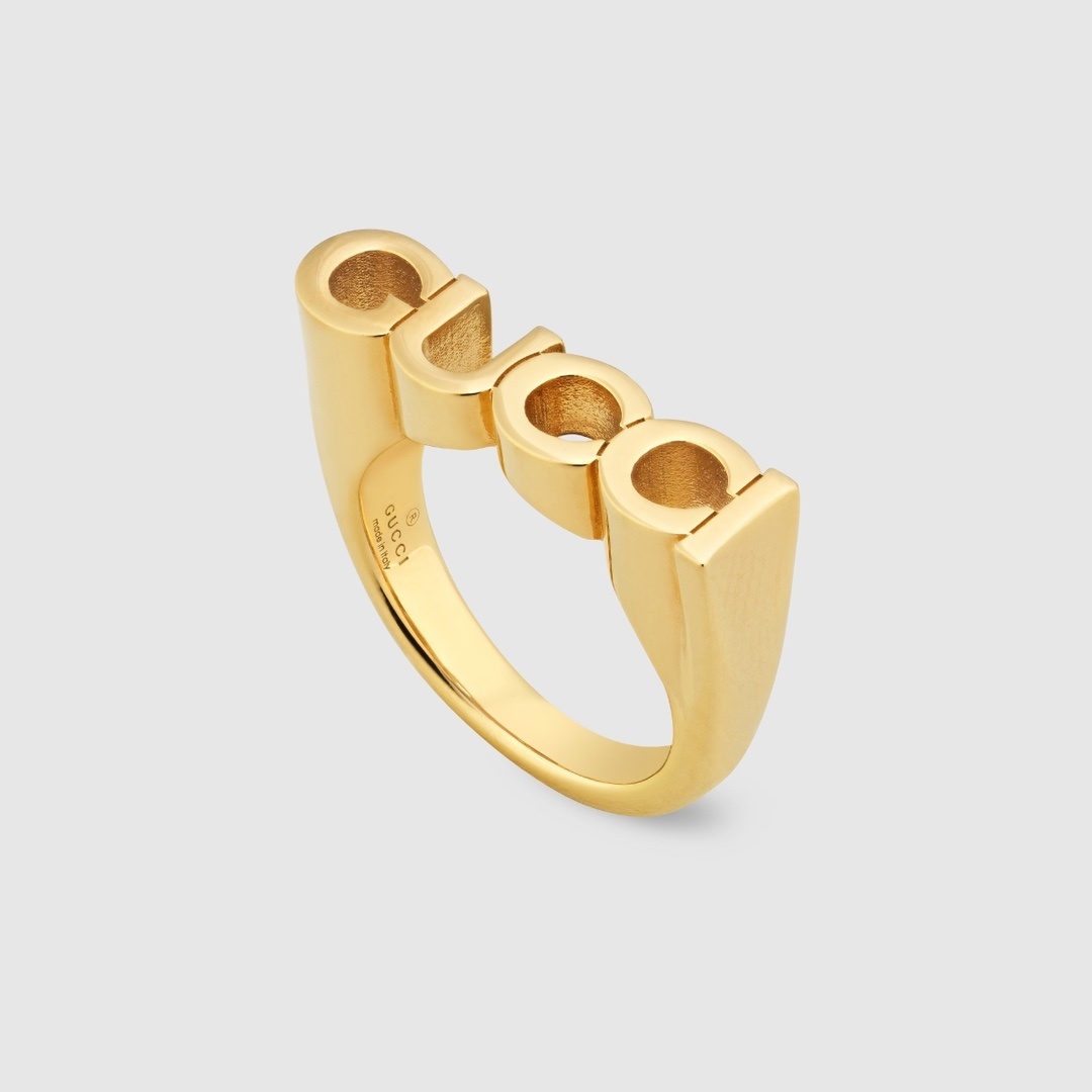 designer Gucci Lettering Gold Ring – Gucci Lettering Gold Ring