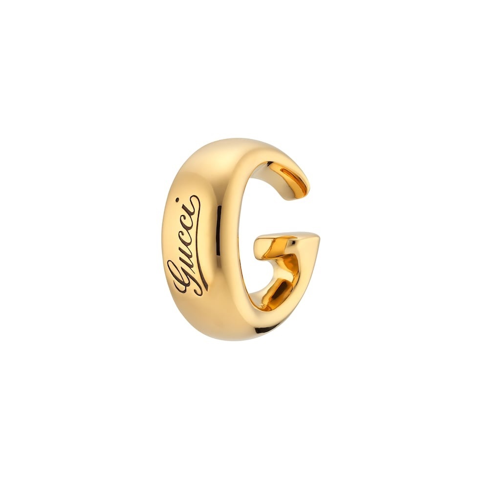 Gucci Gold G Ear Cuff – Gucci Gold G Logo Single Ear Cuff – Designer