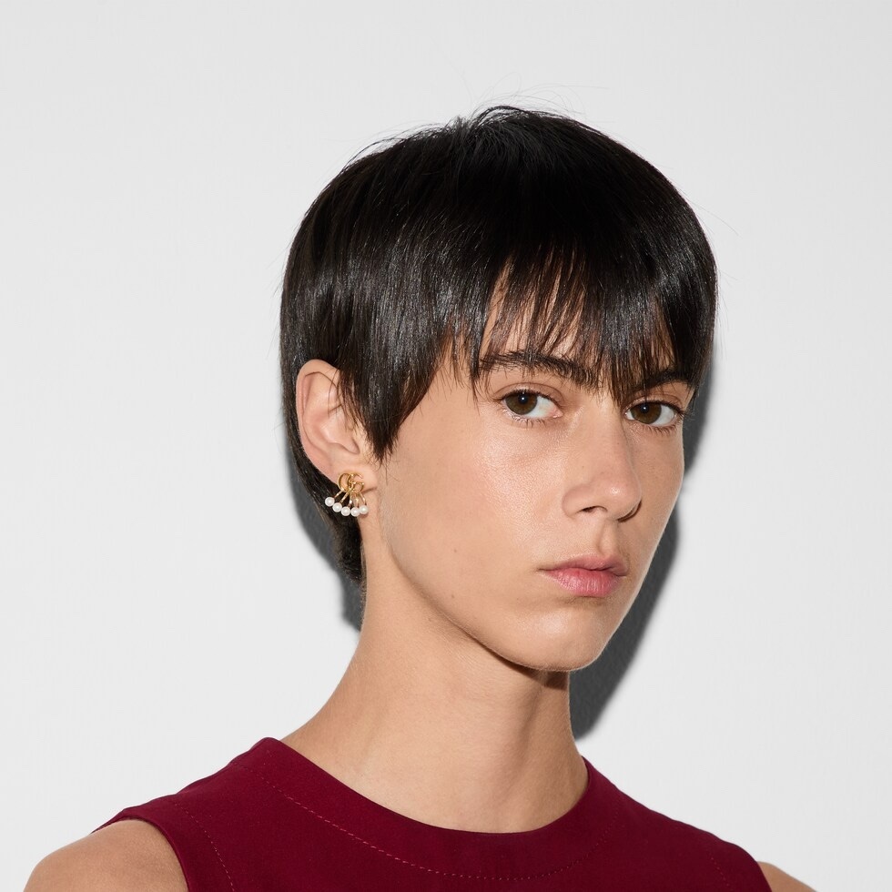 Gucci Gold Heart Pearl Earrings designer – Gucci Gold Heart Pearl