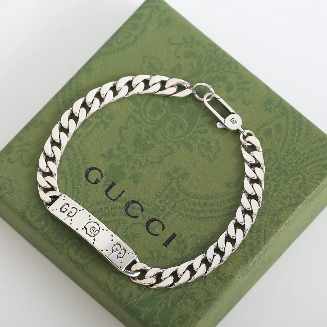 Gucci Silver Ghost Bracelet – Gucci Silver Ghost Chain Bracelet