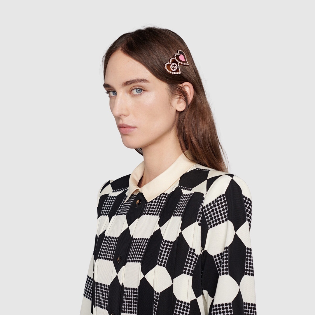 Gucci Heart Hair Clip Premium Quality - Tortoise Shell