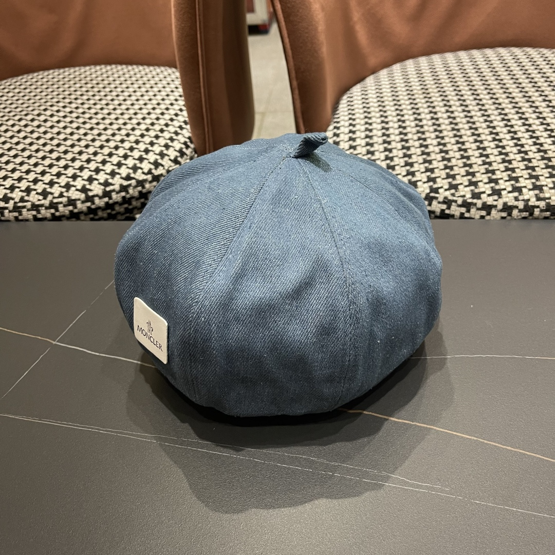 designer Moncler Denim Blue Beret – Moncler Denim Blue Beret