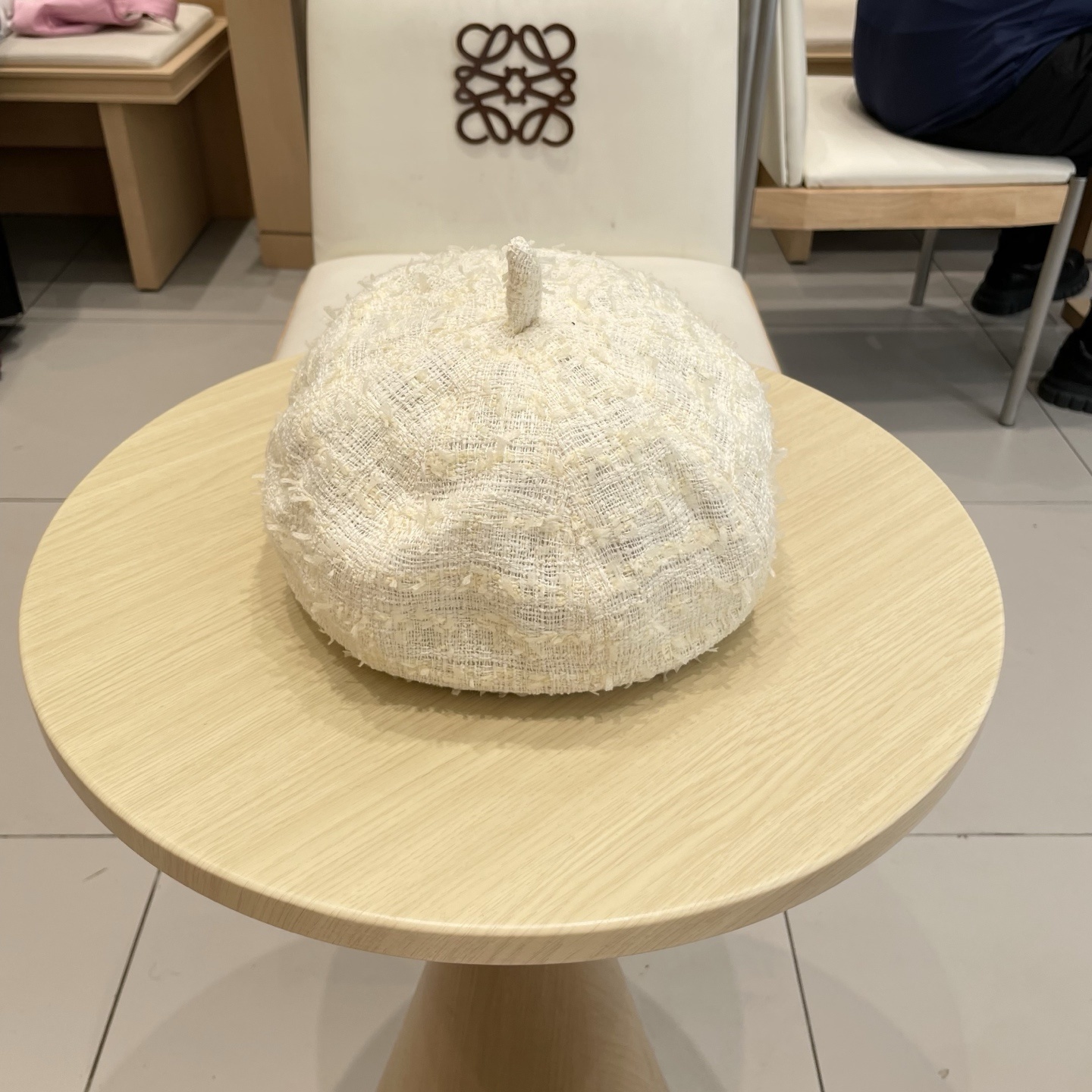 Chanel Ivory Tweed Newsboy Cap – Chic Designer Headwear