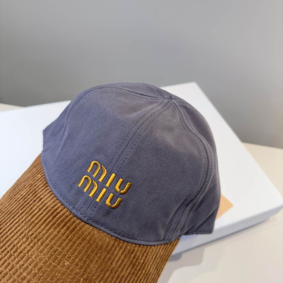 Miu Miu Slate Corduroy Cap – Miu Miu Slate & Corduroy Baseball Cap