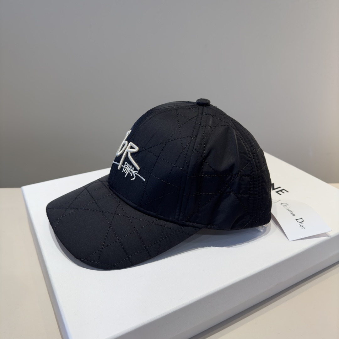 designer Dior Black Quilted Baseball Cap – Dior Black Quilted Baseball