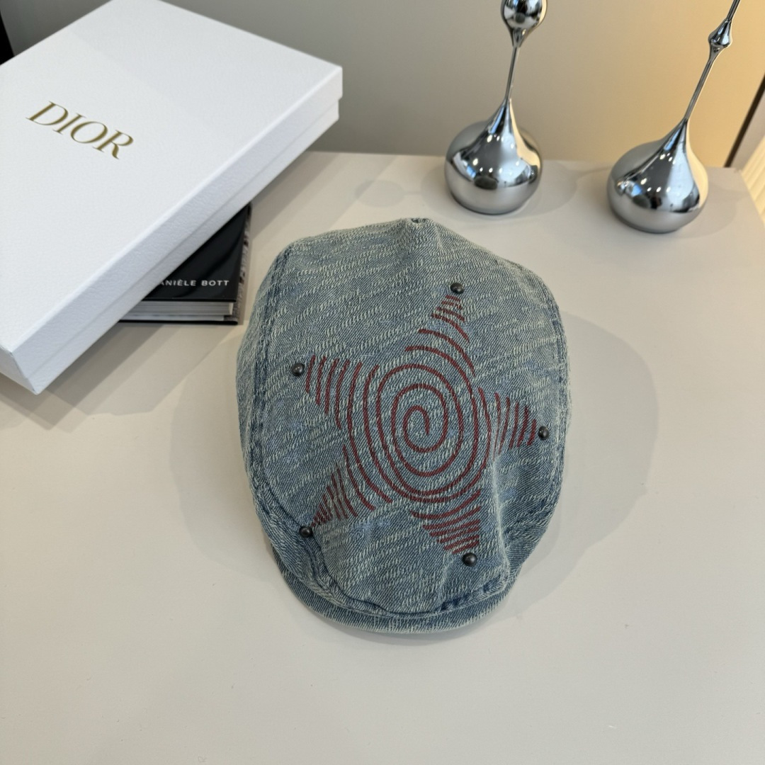 Dior Blue Denim Star Cap – Distressed Finish