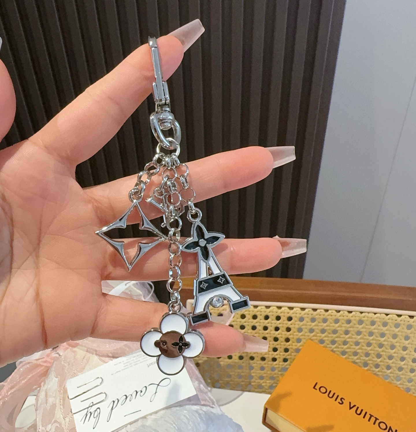 LV Silver Eiffel Tower Keychain louis – LV Silver Eiffel Tower