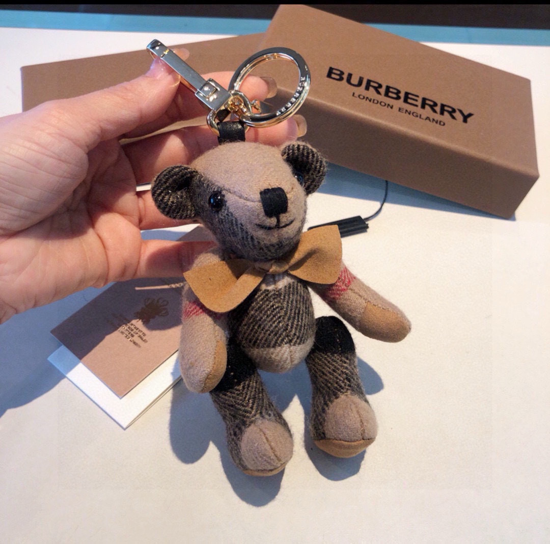 cute Burberry Check Teddy Bear Keychain – Burberry Check Teddy Bear