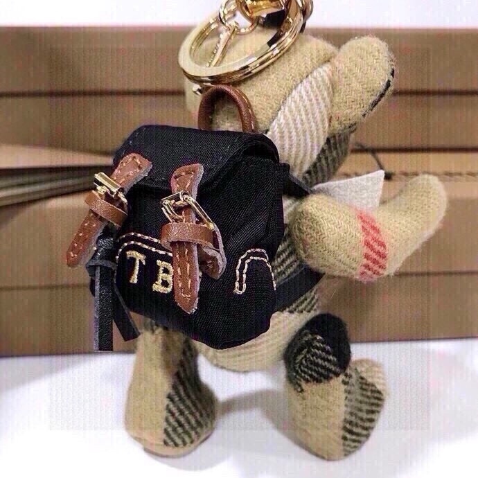 Burberry Teddy Bear Backpack Charm – Burberry Check Teddy Bear