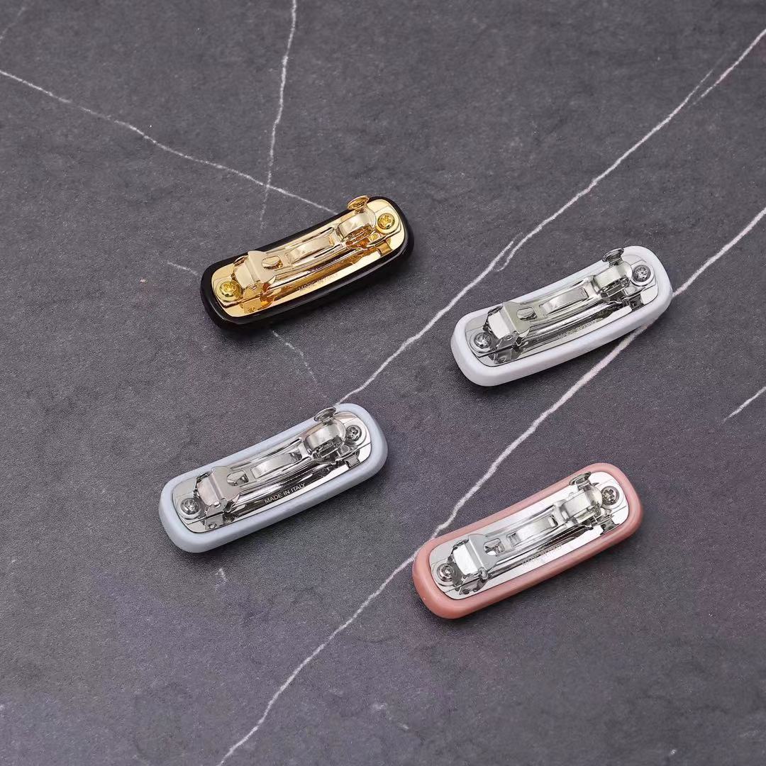 Enamel Snap Hair Clip Set - Designer - Assorted Colors