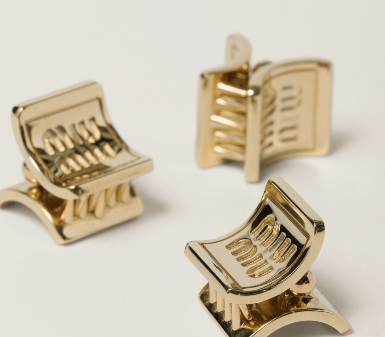 Designer Gold Mini Hair Claw Clips - Chic Accessory