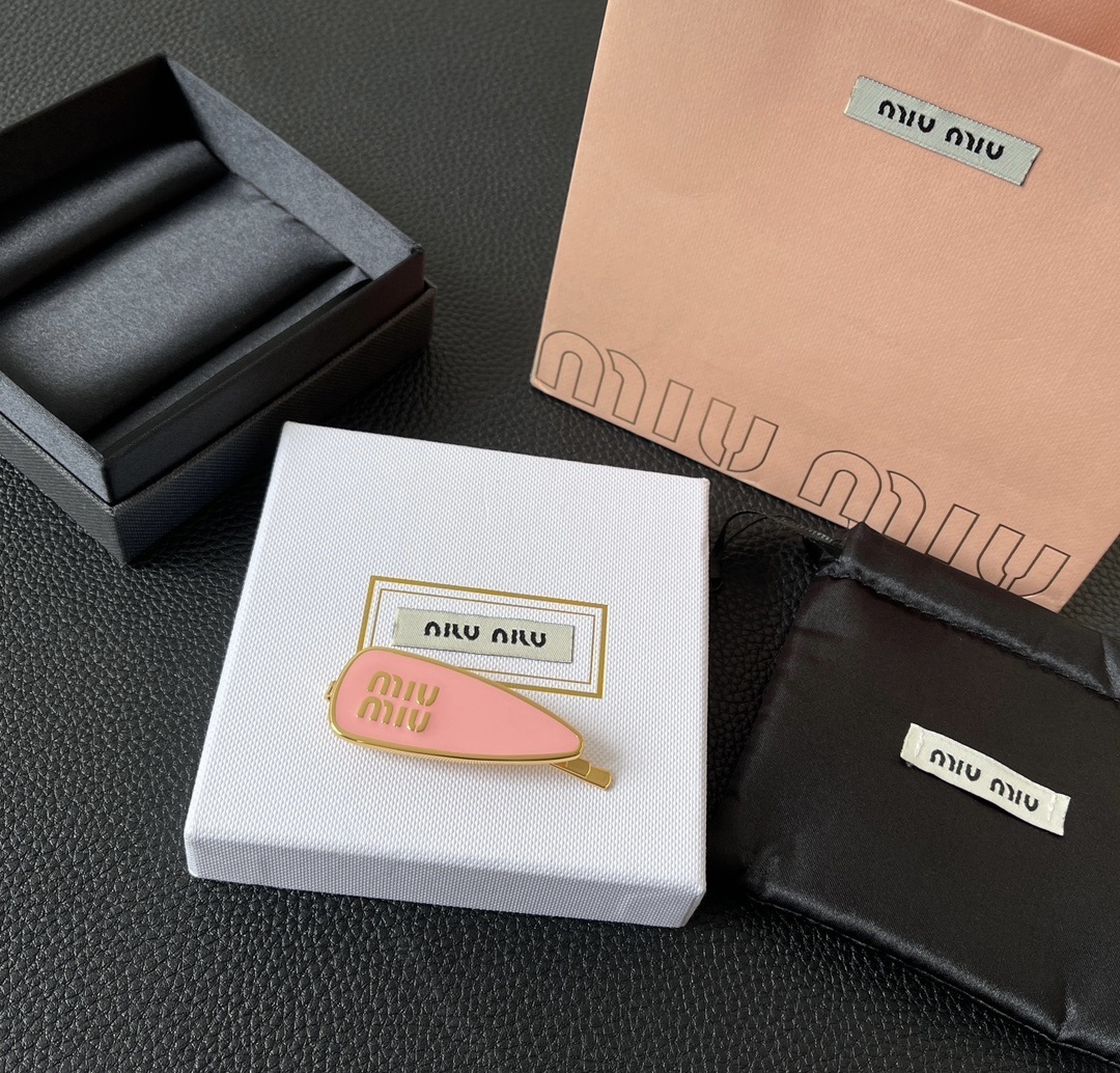 Miu Miu Inspired Pink Hair Clip Premium Quality