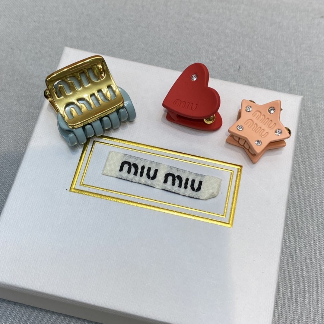 Miu Miu Premium Hair Clips Set - Luxury Hair Accessories