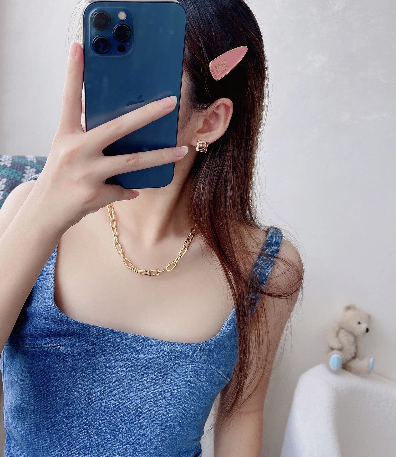 Miu Miu Pink Hair Clip - Designer Accessory