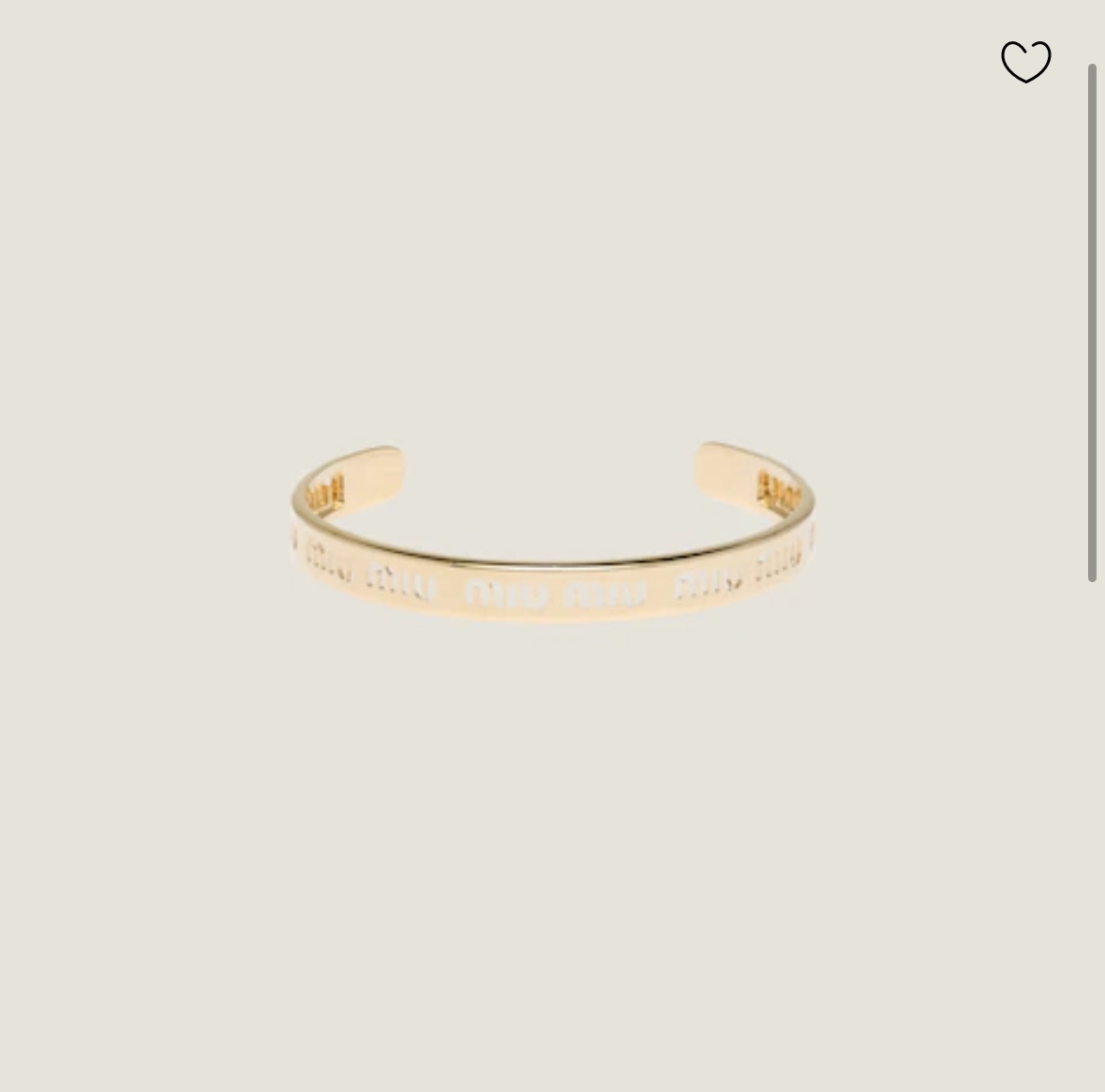 bracelet Miu Miu Gold Logo Cuff – Miu Miu Gold Logo Cuff Bracelet