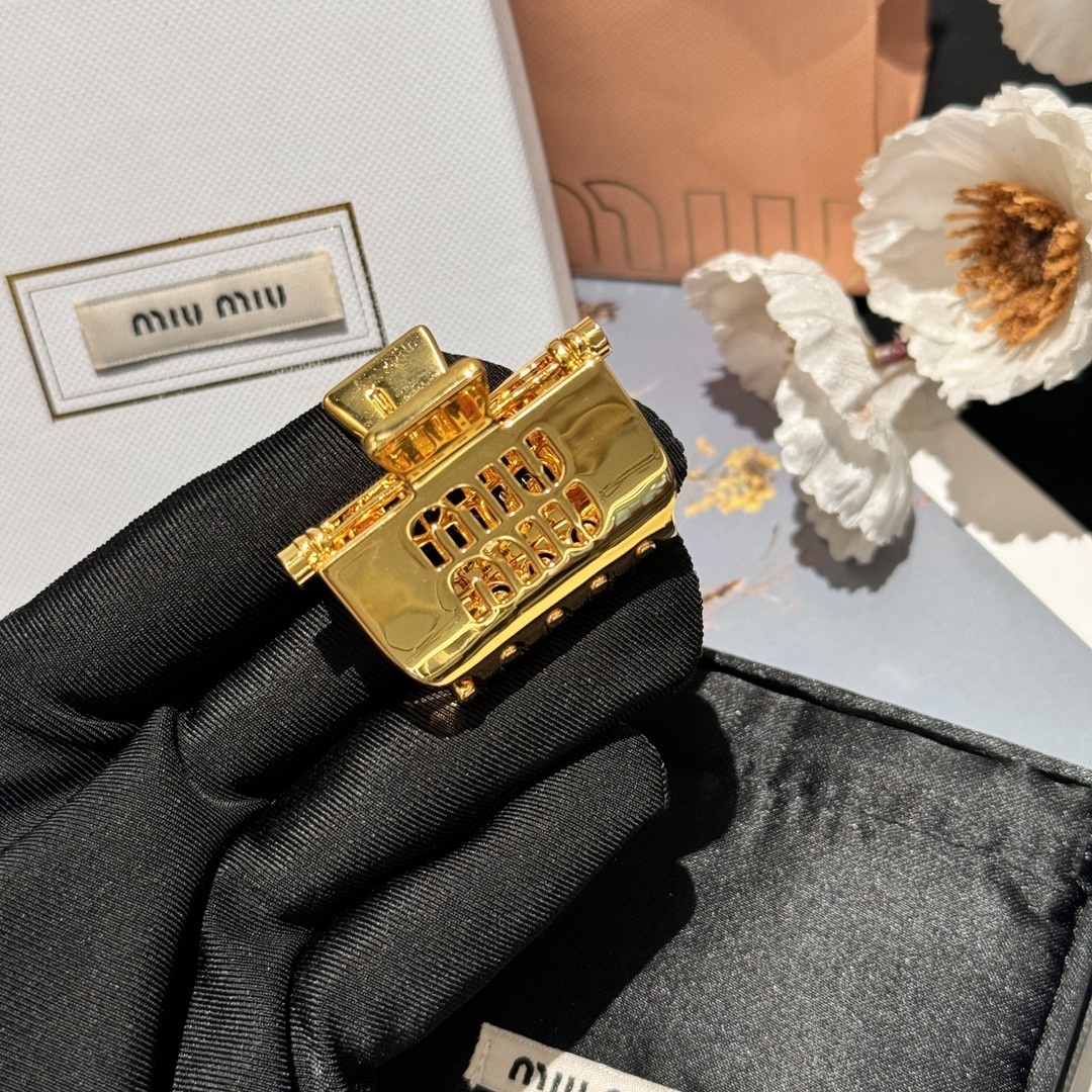 Miu Miu Gold-Tone Hair Clip - Premium Quality
