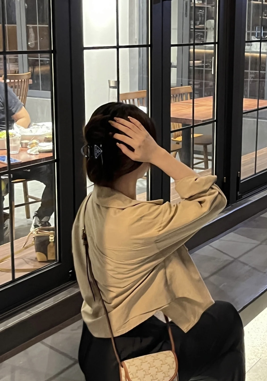 Prada Inspired Premium Hair Claw Clip - Silver Finish