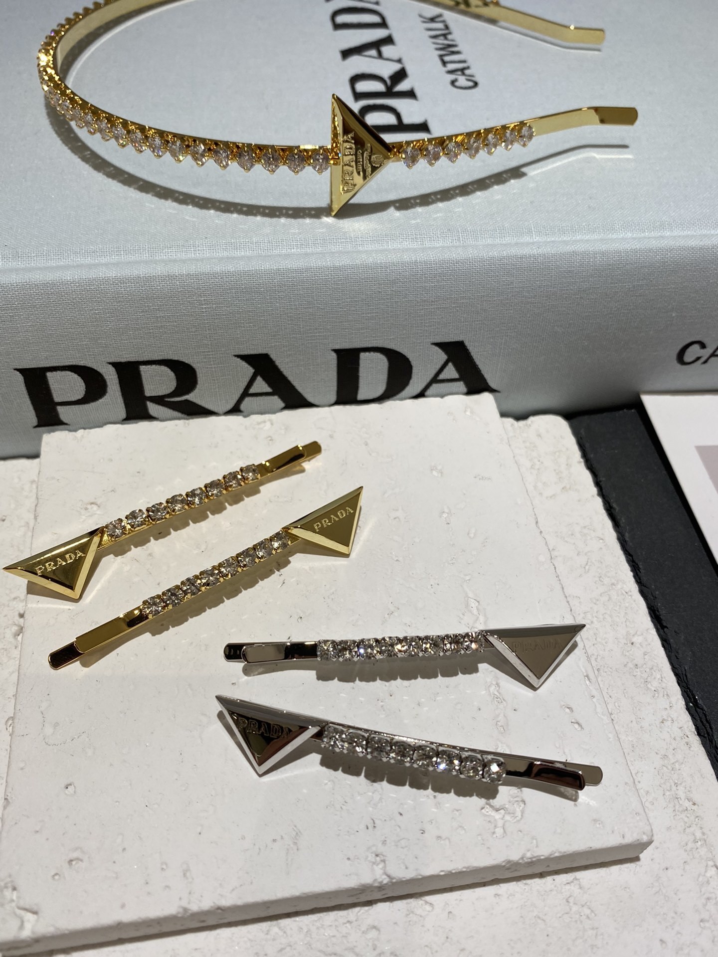 Prada Crystal Hair Accessories Set - Prada Crystal Embellished