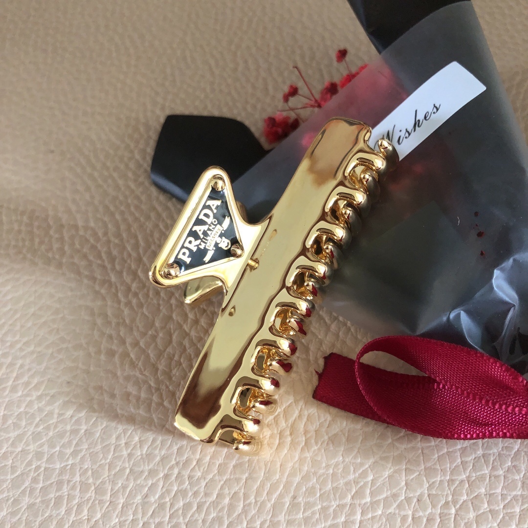 Gold Prada Inspired Hair Claw Clip - Premium Quality