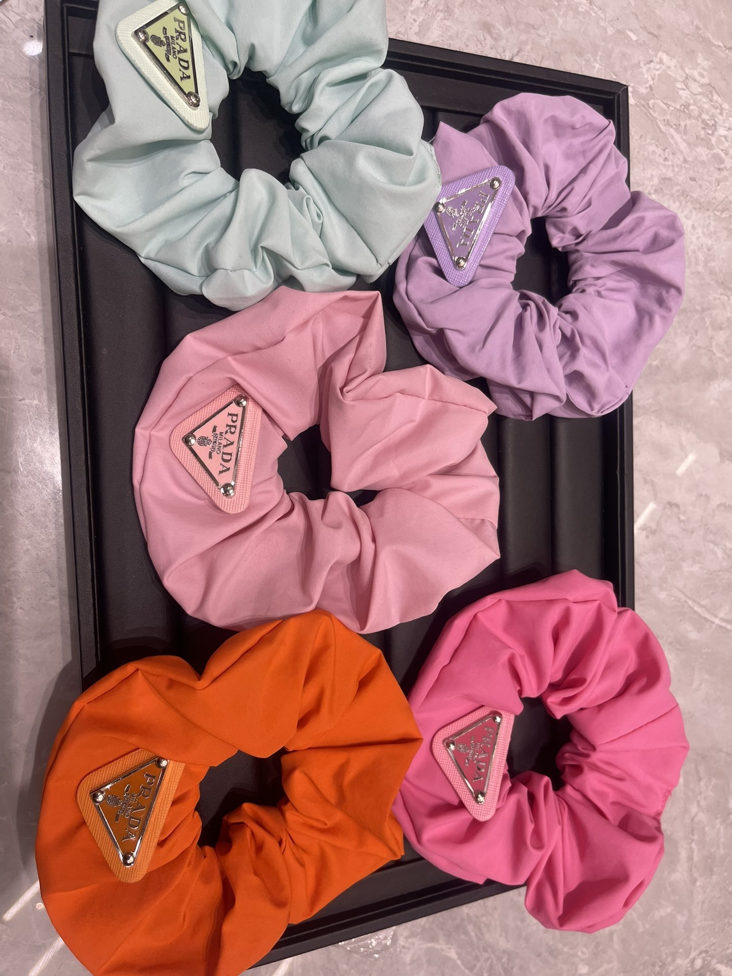 Prada Pastel Scrunchie Set hair - Prada Pastel Scrunchie Set