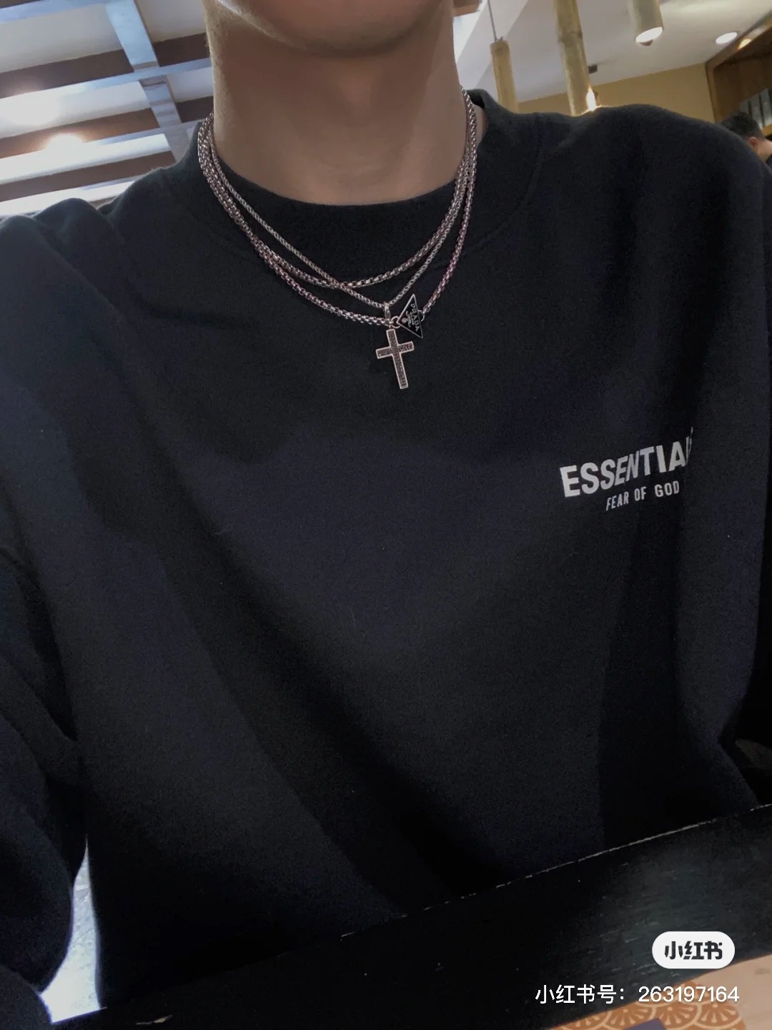 Layered Silver Cross Necklace – Men’s Fashion