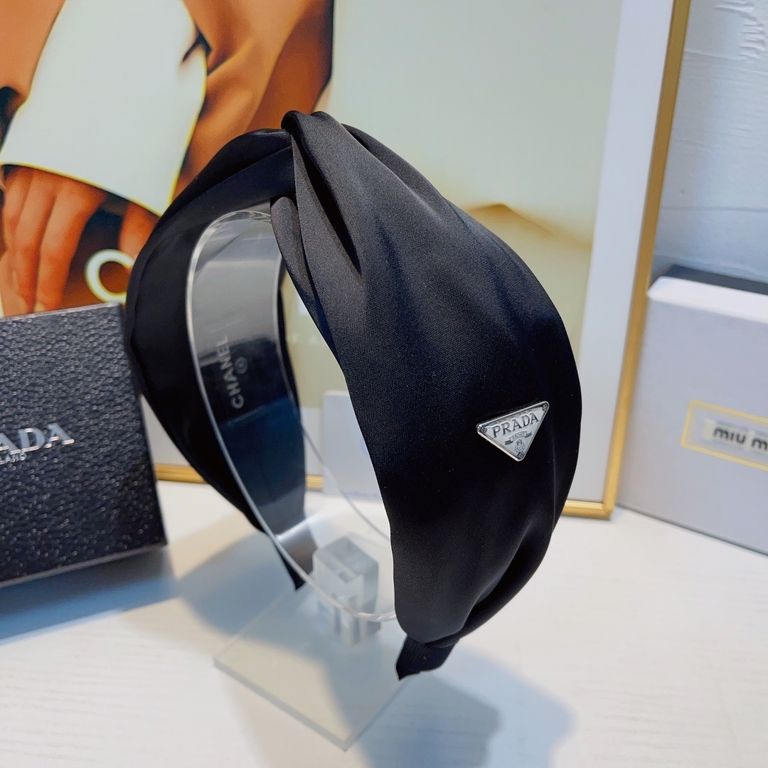 Prada Inspired Black Headband - Premium Quality Hair Accessory