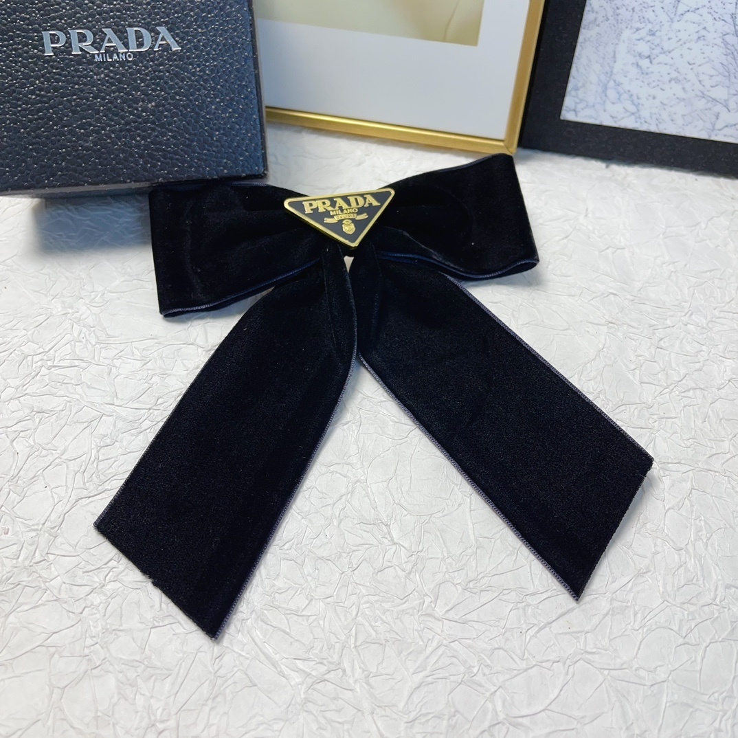 Black Velvet Bow Hair Clip - Premium Quality