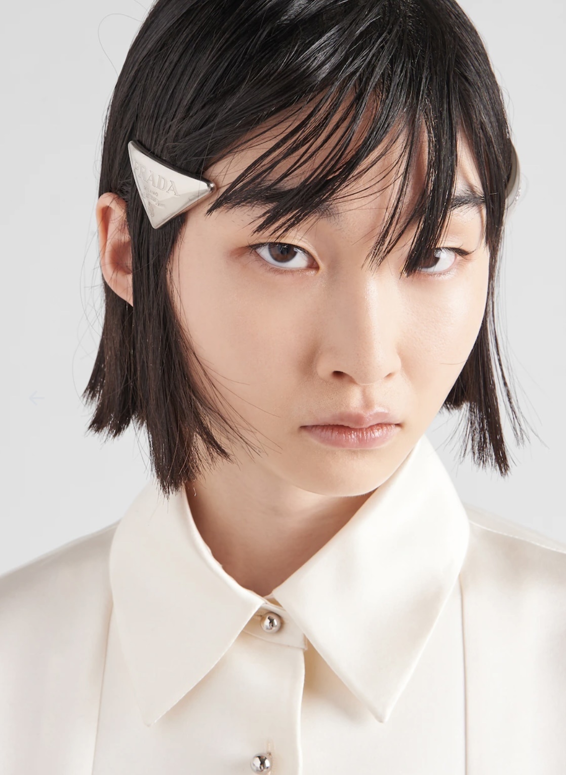 Prada Triangle Logo Hair Clips - Premium Quality