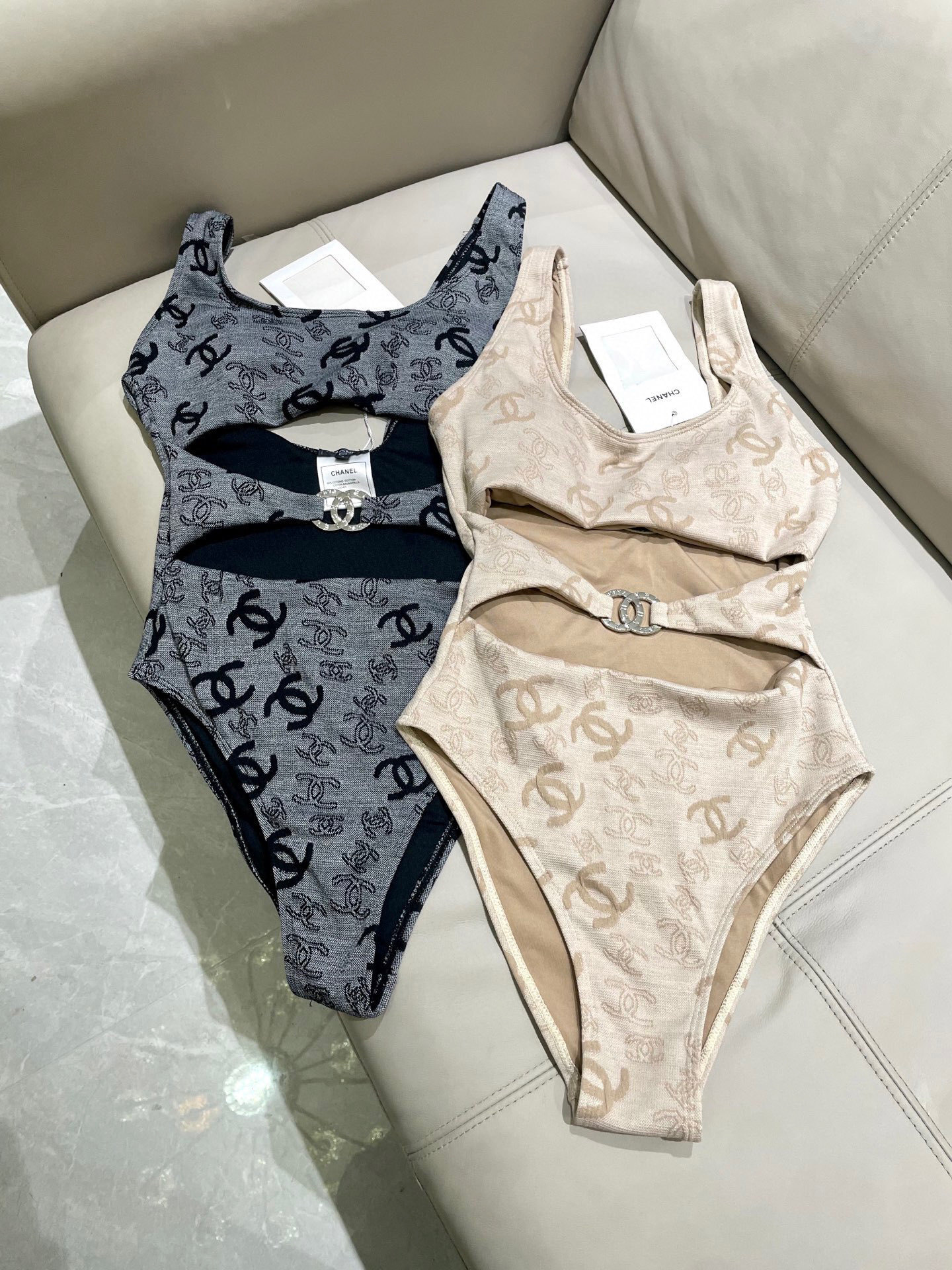 Chanel Cutout Swimsuit – Luxury CC Monogram Ring Monokini
