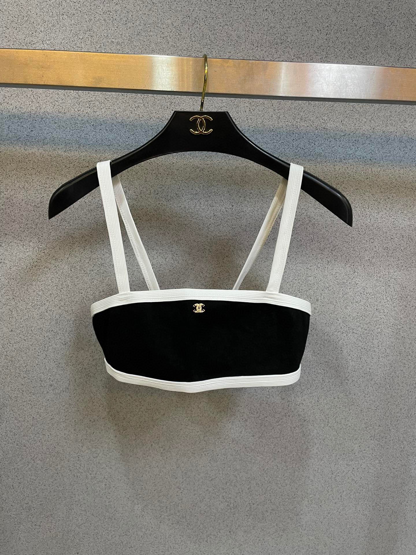 Black and White Premium Bikini Top