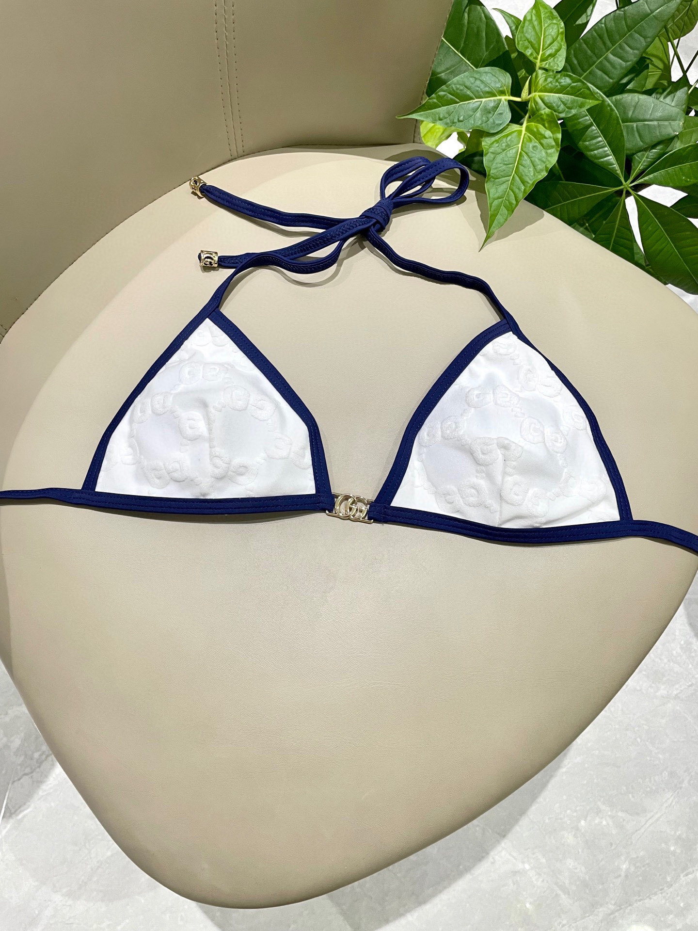 Luxury White & Navy Bikini – Premium Quality Designer Swimwear