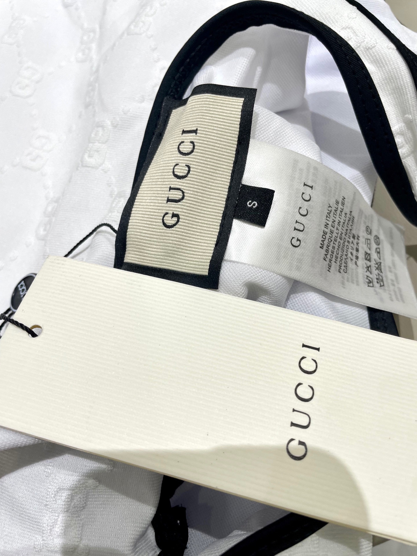Gucci White Embossed Logo Swimsuit – Premium Quality