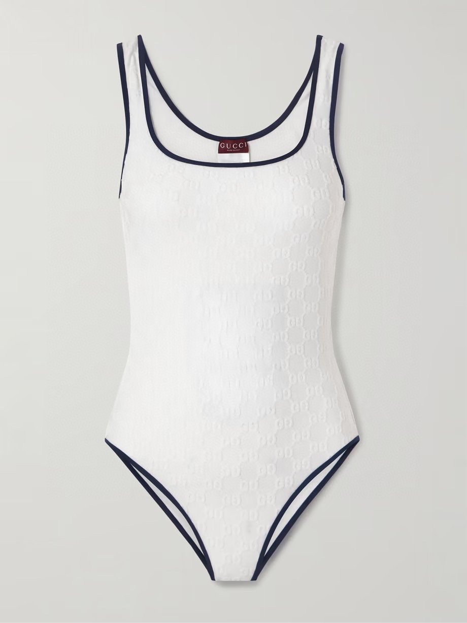 Gucci White Jacquard Swimsuit | Premium Quality Bikini