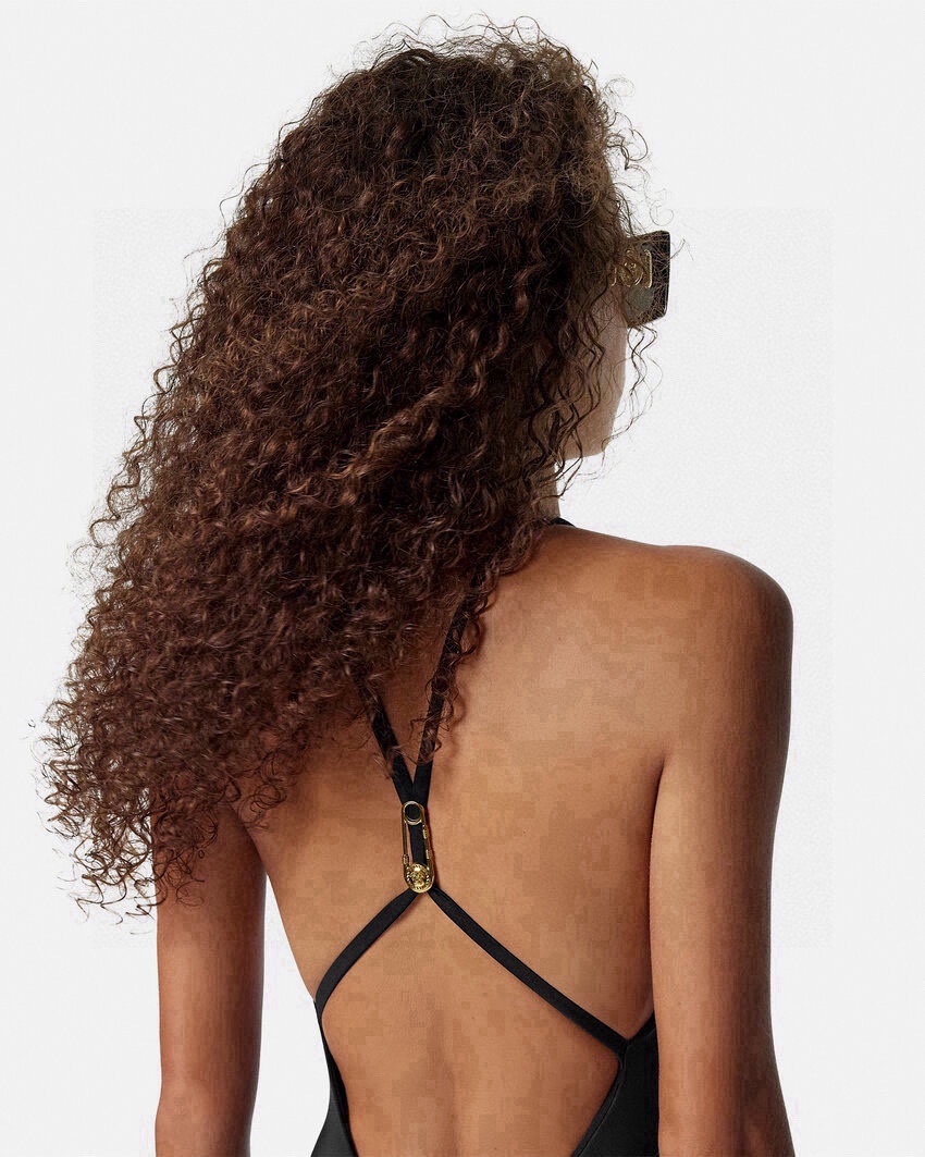 Black Plunge Neckline Premium Bikini