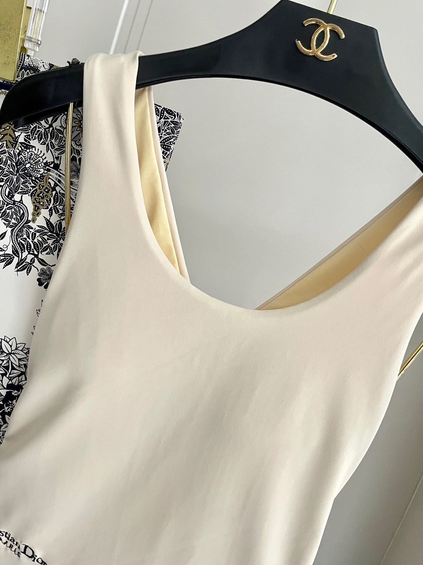 Dior One-Piece Swimsuit – Christian – Luxury Cream Cross-Back Swimwear