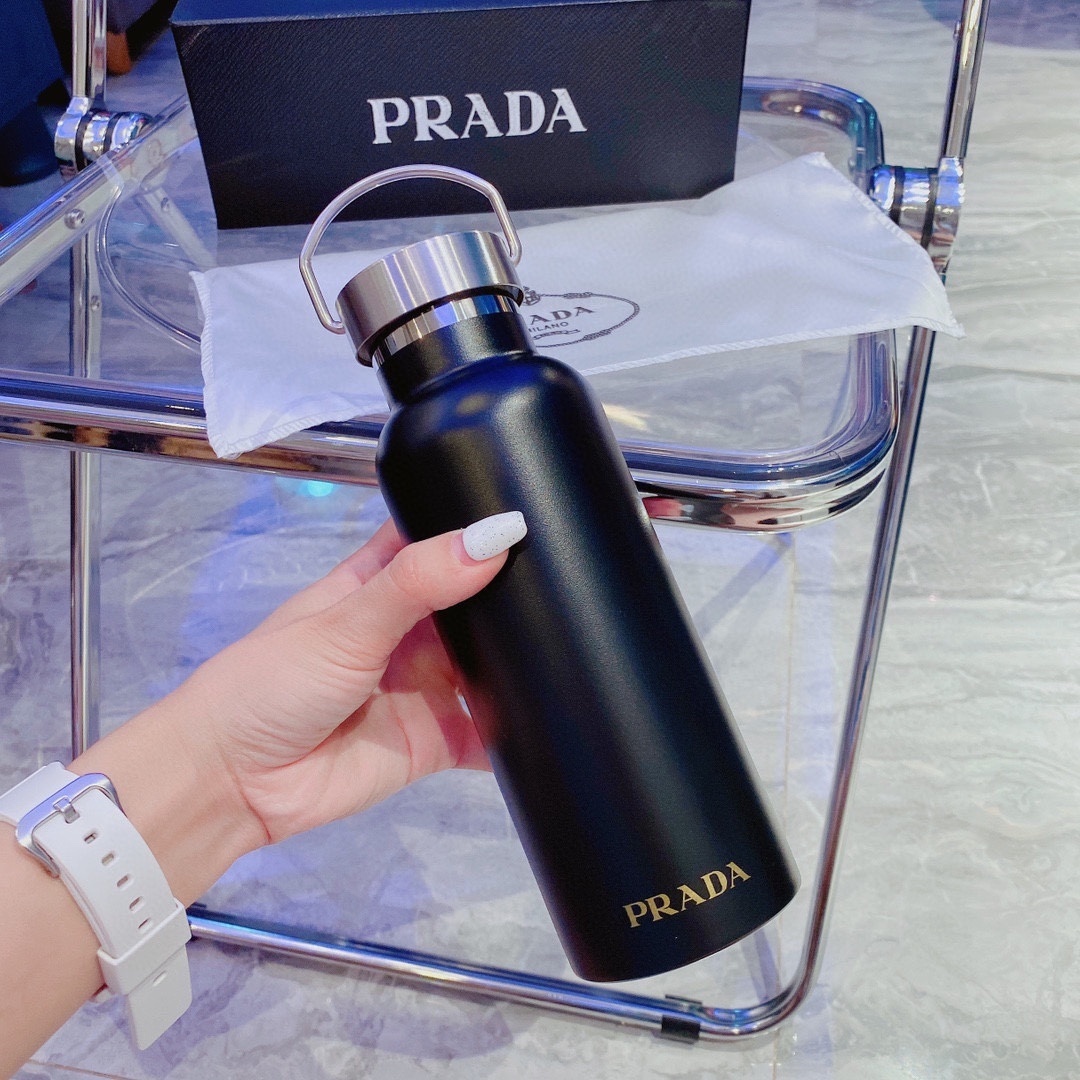 matte Prada Black Water Bottle - Matte Black Prada Stainless Steel