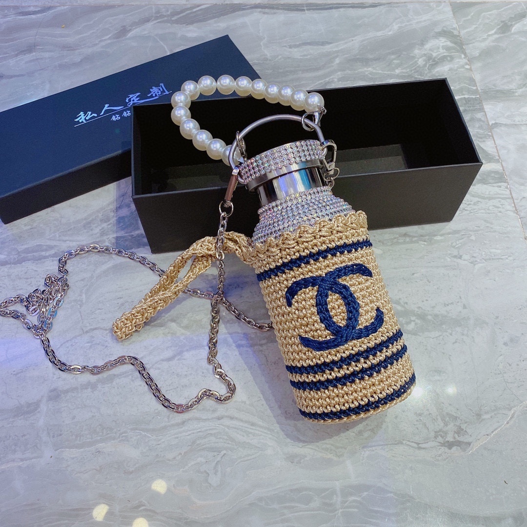 pearl handle Chanel Woven Bottle Bag – Chanel Woven Bottle Bag – Pearl