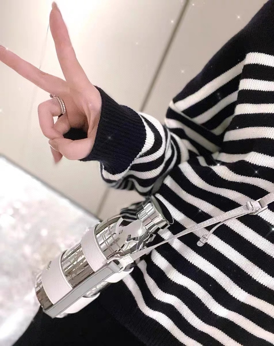 Dior Silver Stainless Steel Water Bottle white leather – Dior Silver