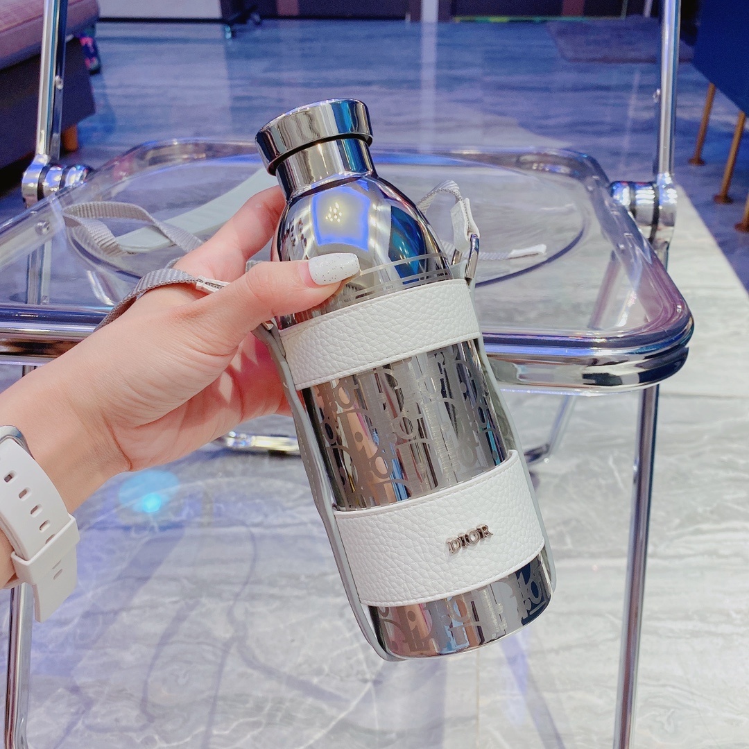 leather Dior Silver Oblique Water Bottle – Dior Silver Oblique Water