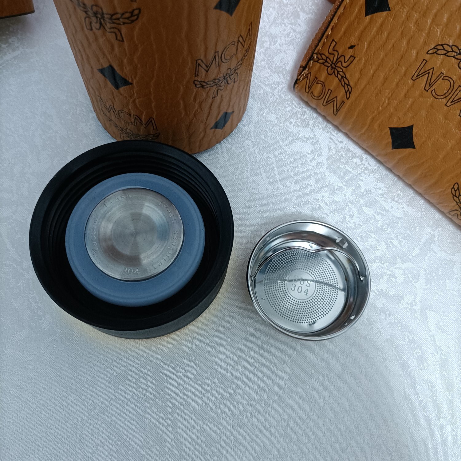 MCM Visetos Monogram Smart Thermos – Brown