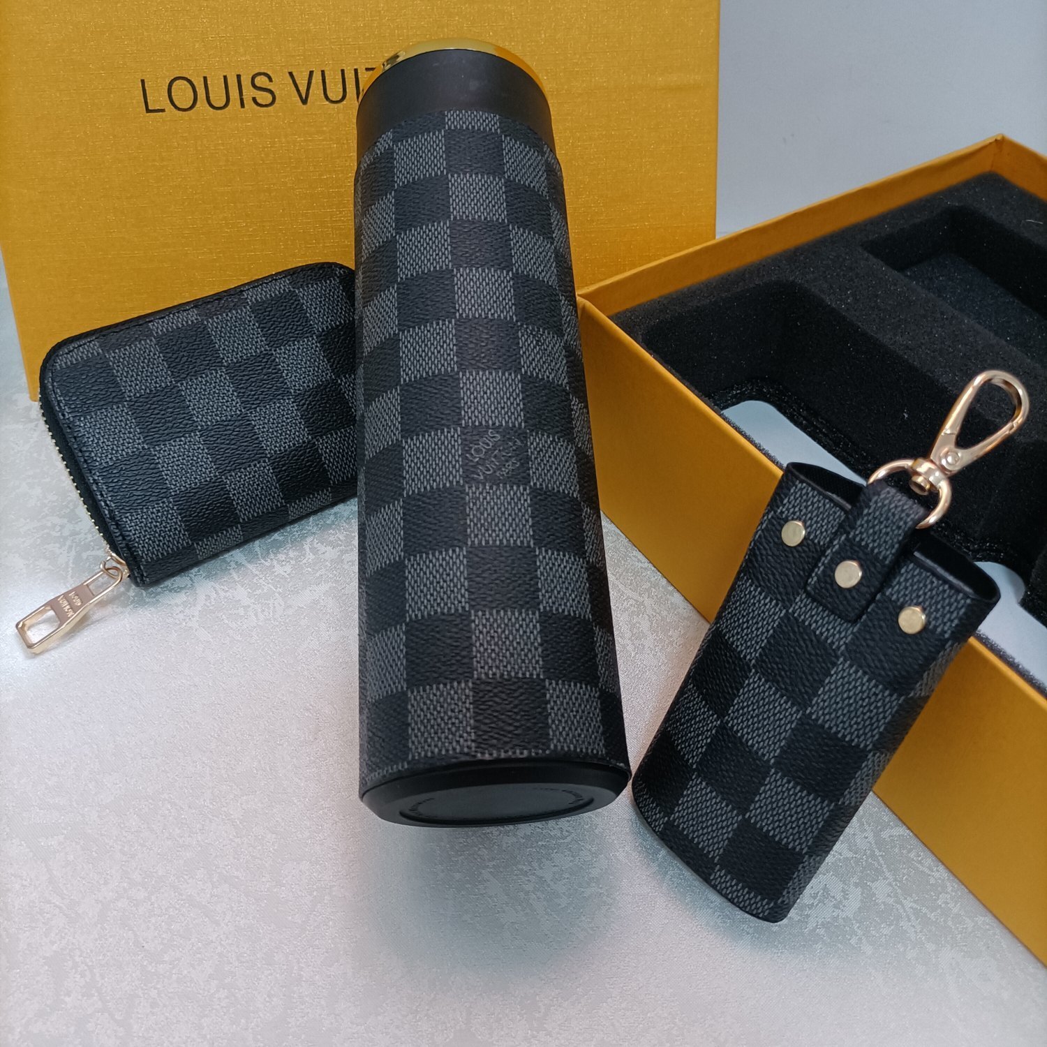 wallet tumbler Louis Vuitton Damier Graphite Gift Set - Louis Vuitton