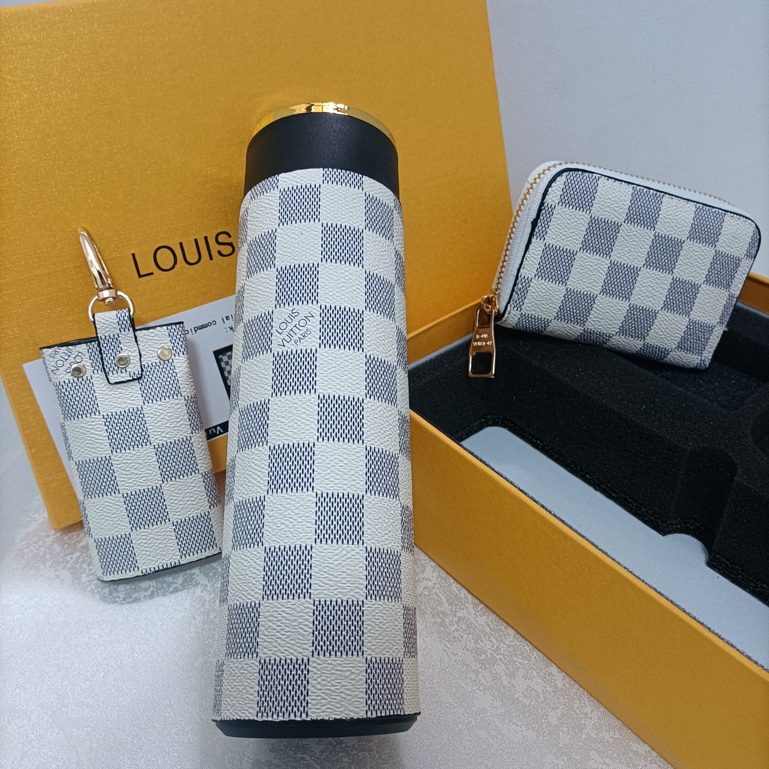 Louis Vuitton Damier Azur Bottle Set